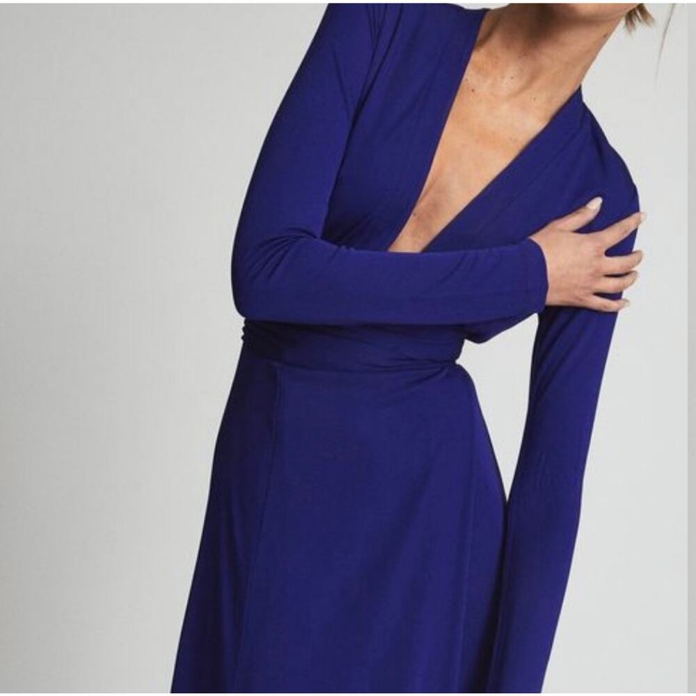 REISS Bailey Plunge Neckline Cutout Back Maxi Dress Size 10 NWT - Picture 4 of 10